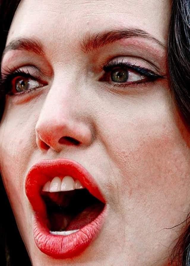 Angelina Jolie tongue Mouth Open Анджелина Джоли Язык Рот Открытый купить на Зозу.ру - фотография № 3